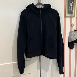 Scuba Cropped Over Sized Hoodie
